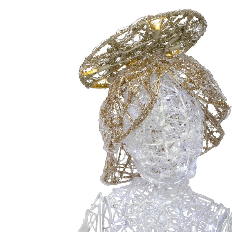 J. Hofert Co 62" White Standing Angel with Wings LED Outdoor Christmas Yard Art Display