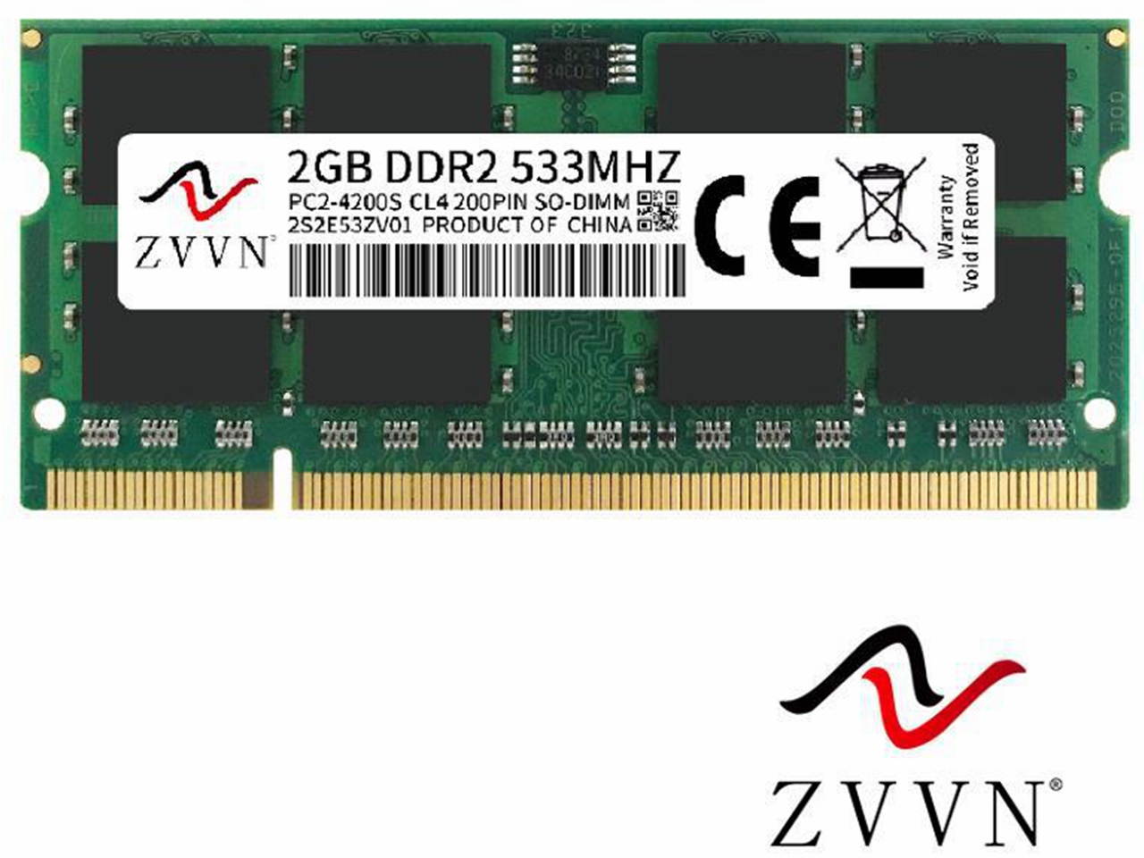 ZVVN 2GB 200-Pin DDR2 SO-DIMM DDR2 533 (PC2 4200) Laptop Notebook Memory Model 2S2E53ZV01