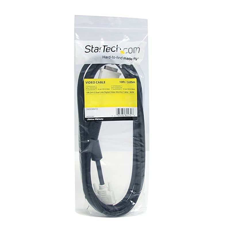 com Dual Link DVI Cable 10 ft Male to Male 2560x1600 DVID Cable Computer Monitor Cable DVI Cord Video Cable DVIDDMM10