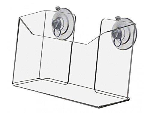 Marketing Holders Qty 6 Clear Acrylic Wall Mount Suction Cup Postcard Holder 6, 6-1/2"w x 2"d