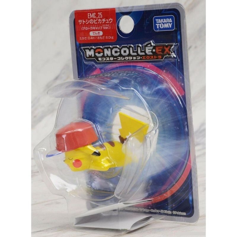 Takara Tomy Pokemon Monster Collection EX Moncolle EMC-25 Ash's Pikachu 1.5" Figure