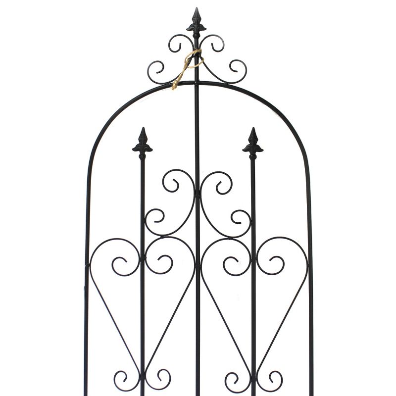 Home & Garden 53.0" Two Heart Trellis Yard Decor Fleur De Lis Direct Designs International  -  Decorative Garden Stakes