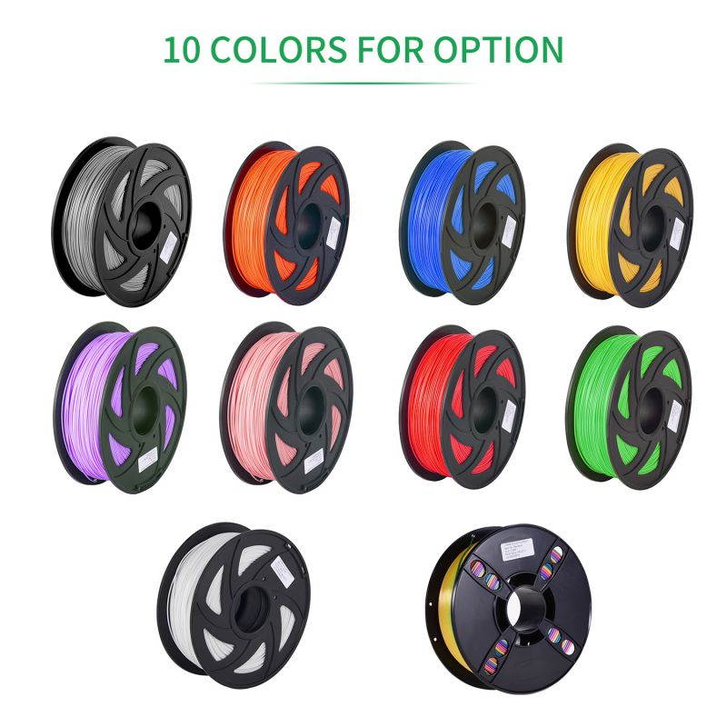 Aibecy Normal PLA 3D Printer Filament Eco-Friendly Printing Consumables 1.75mm Diameter 1kg(2.2lbs) Spool Dimensional Accuracy +/- 0.05mm Green