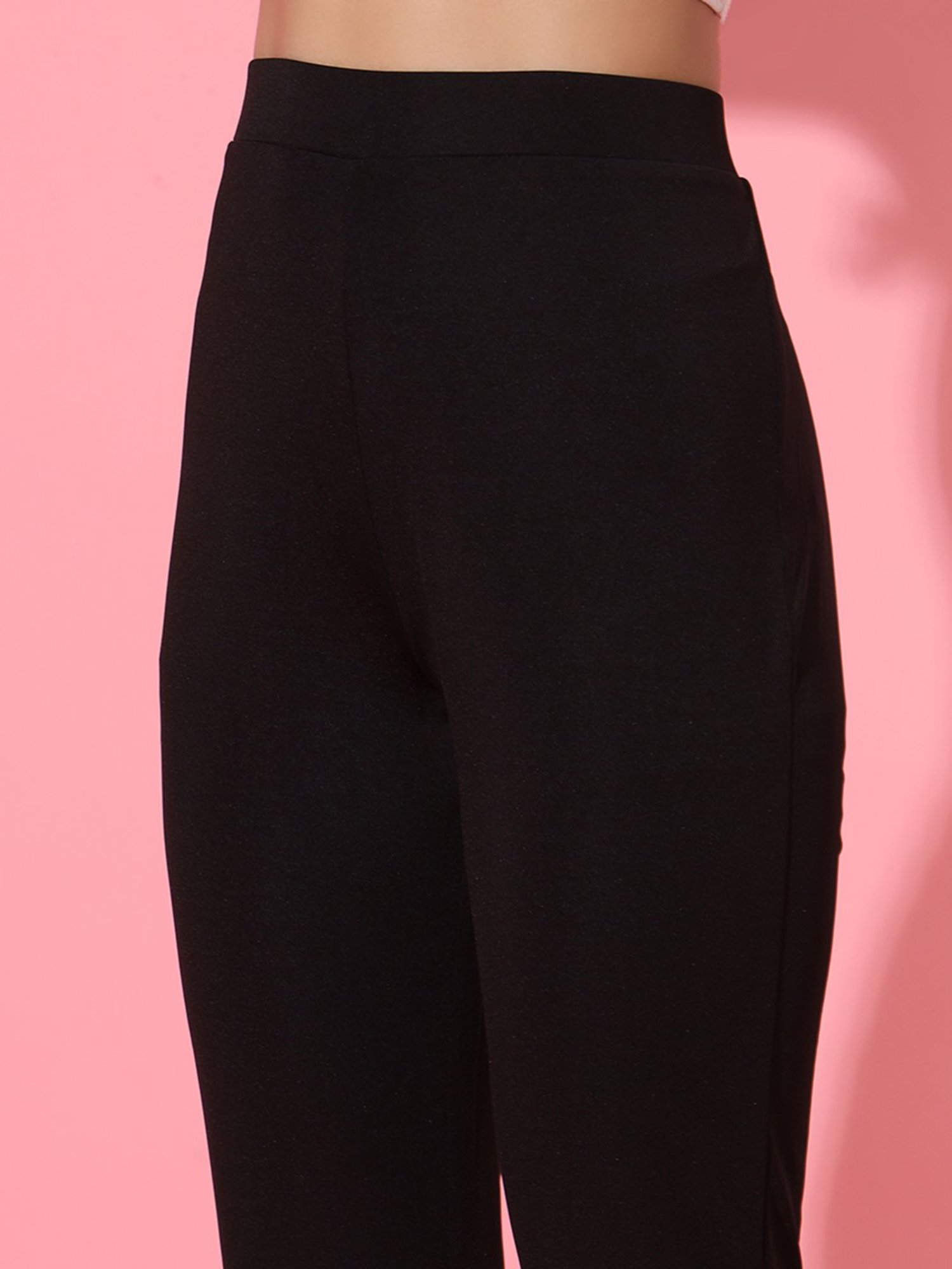 Trend Arrest Black Flared Fit Pants