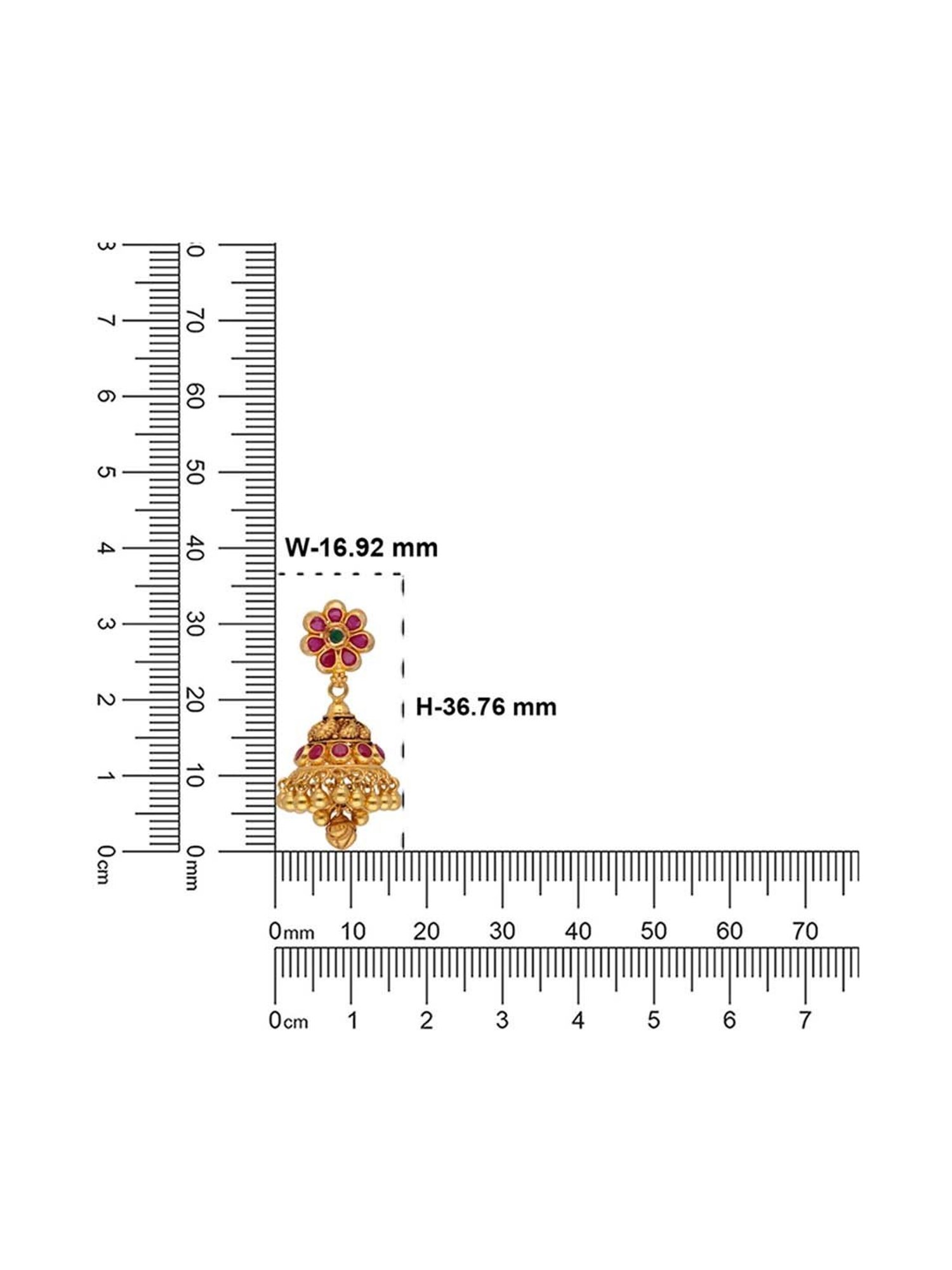 CKC Opulent Multi-Tiered Gold Jhumka Eardrops