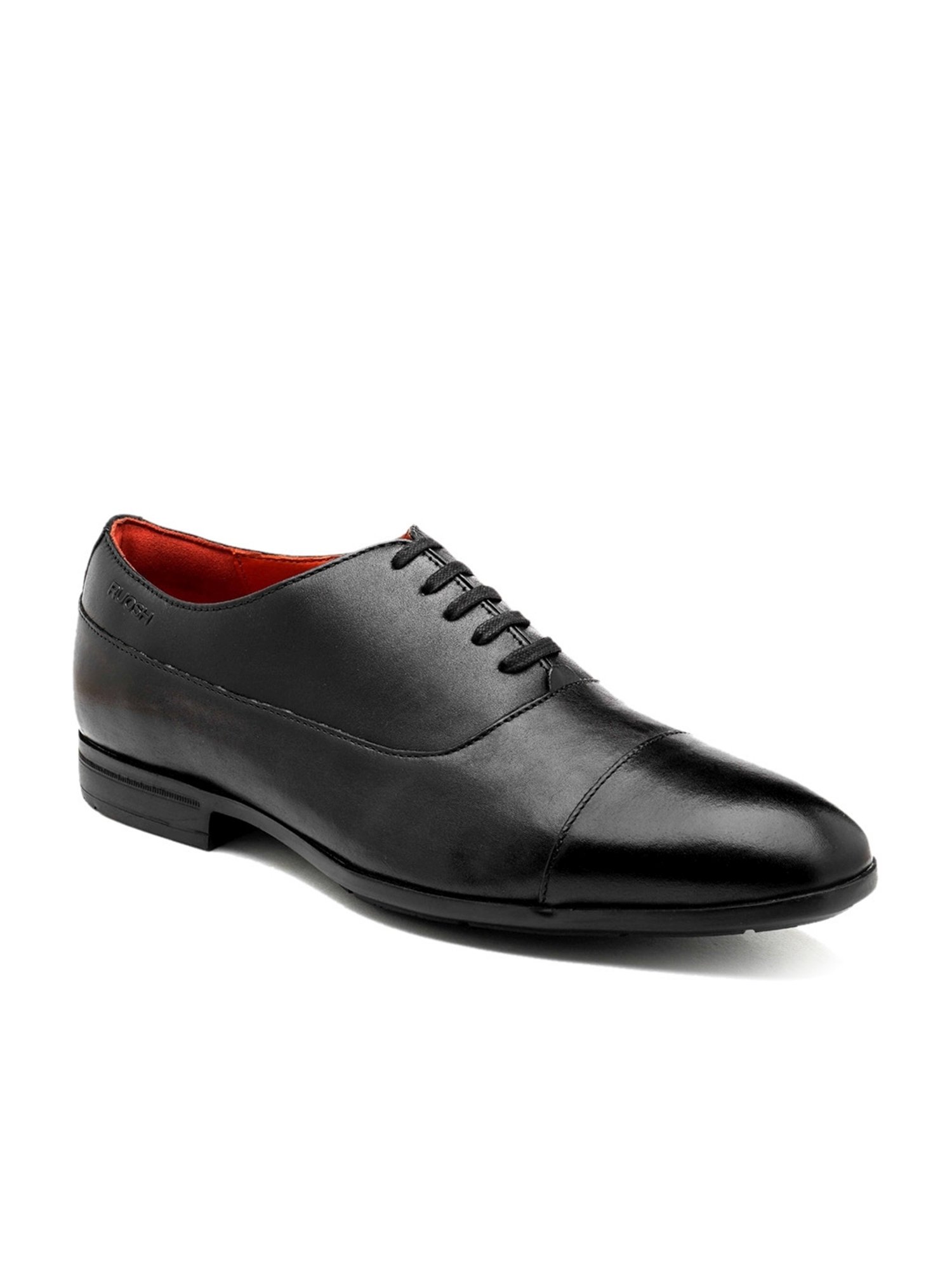 Ruosh Men's Black Oxford Shoes