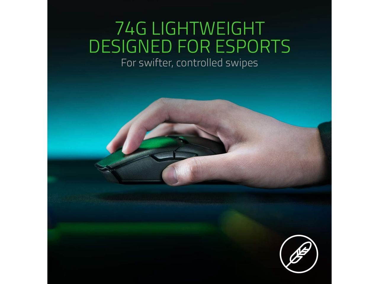 Razer Viper Ultimate Hyperspeed Lightest Wireless Gaming Mouse & RGB Charging Dock: Fastest Gaming Mouse Switch - 20K DPI Optical Sensor - Chroma Lighting - 8 Programmable Buttons - 70 Hr Battery