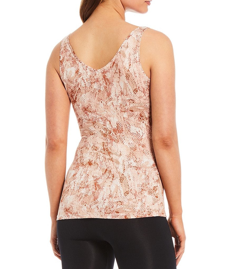 Modern Movement Reversible Neck Snake Print Knit Tank