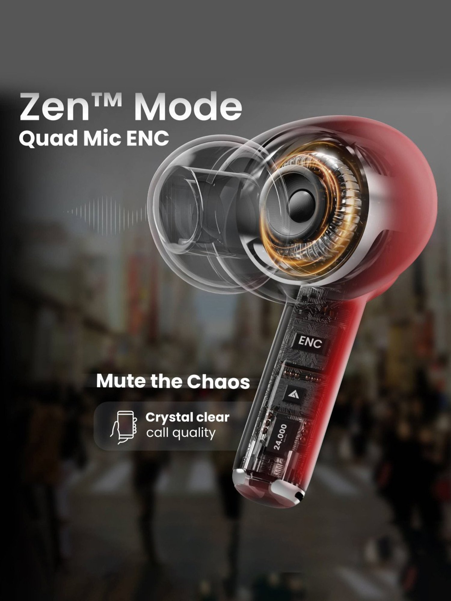 Boat Airdopes Sonik BT Earbuds with 60Hrs Playback & ENx Technology (Thunder Black, True Wireless)