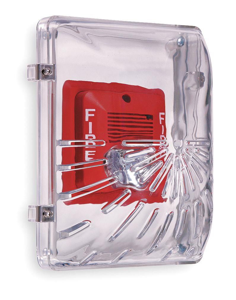 Audible/Strobe Guard, Polycarbonate, Flush