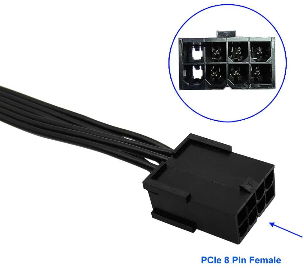 Replacement for Dual PCIe 8 Pin Female to Mini 12 Pin Male GPU Power Adapter Cable for NVIDIA GeForce RTX 30 Series GPU 9.5-inch(24cm)
