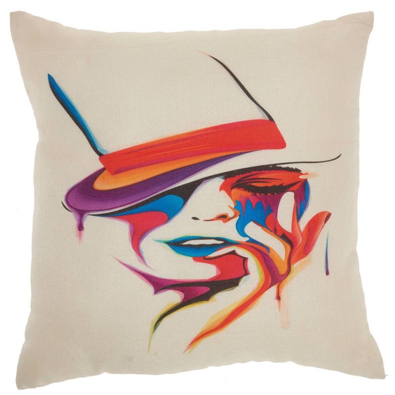 18"x18" Life Styles Modern Art Face Throw Pillow - Mina Victory