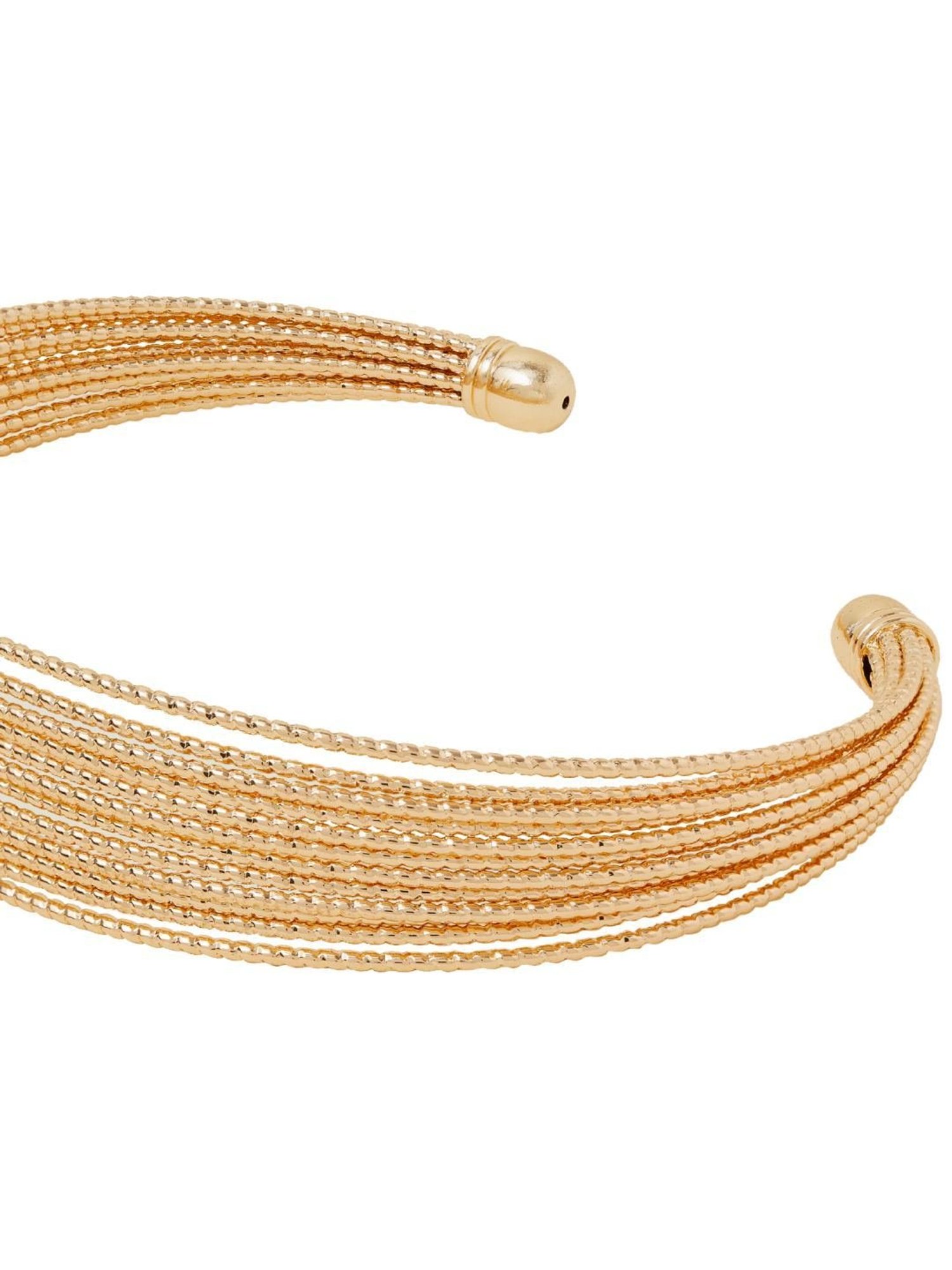 Accessorize London Women's Gold Fine Line Layered Bangle Bracelet