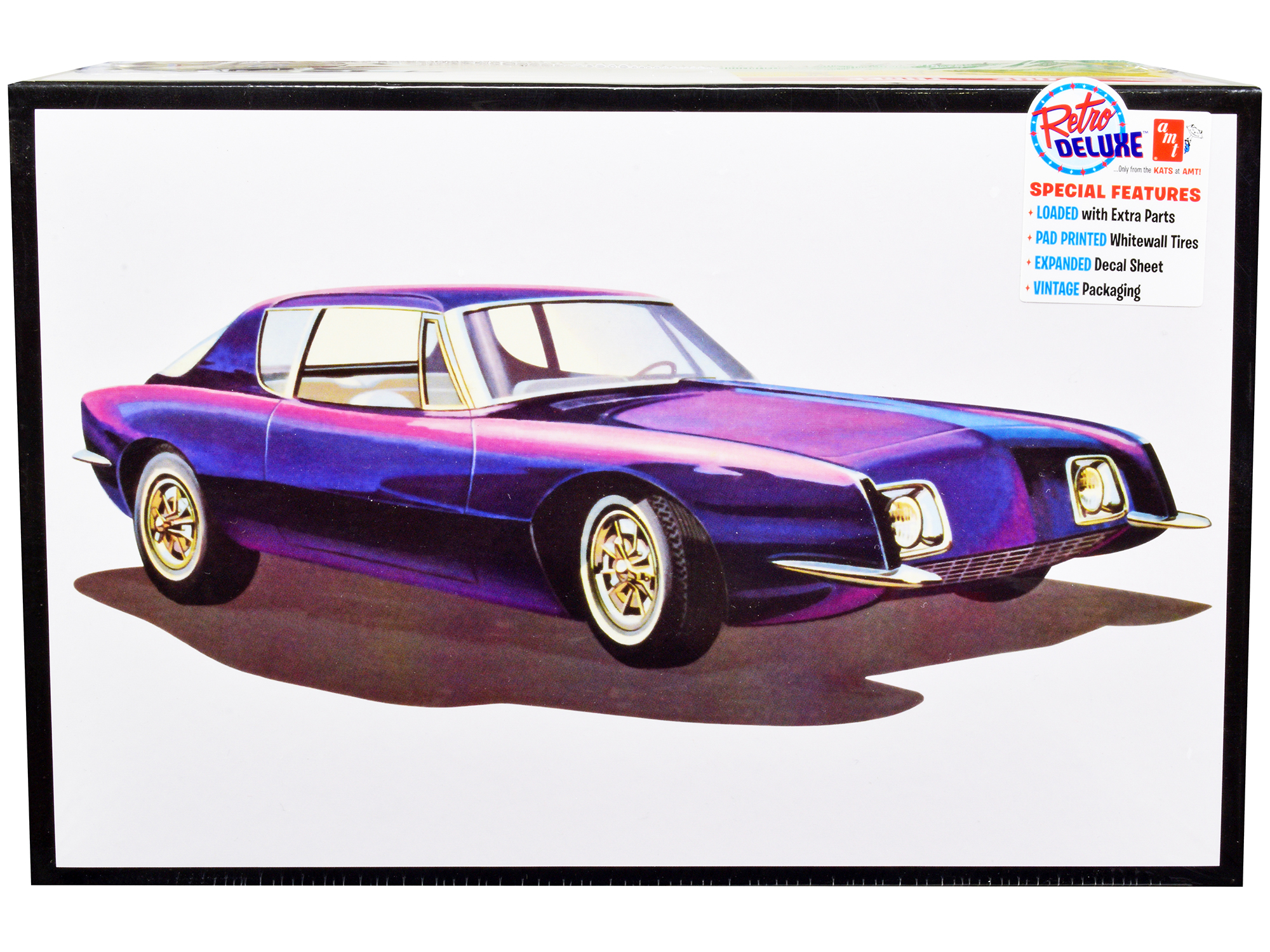 Skill 2 Model Kit 1963 Studebaker Avanti 3 in 1 Kit 1/25 Scale Model Car by AMT