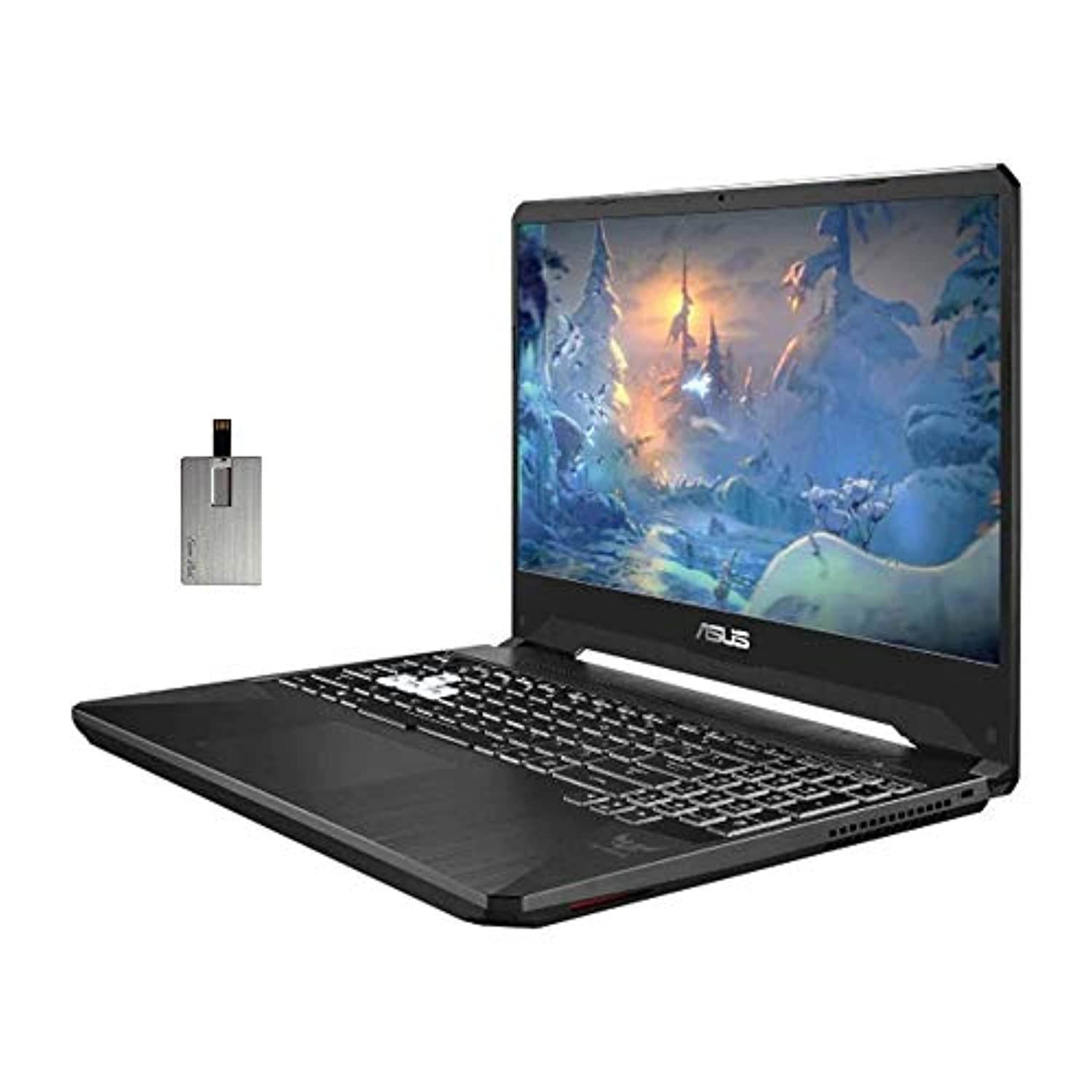 2021 Asus TUF Gaming FX505 15.6? FHD 144Hz Laptop Computer, 9th Gen Intel Core i7-9750H, 16GB RAM, 512GB PCIe SSD, RGB Backlit KB, HD webcam, GeForce GTX 1650 GPU, Win10, Black, 32GB SnowBell USB Card