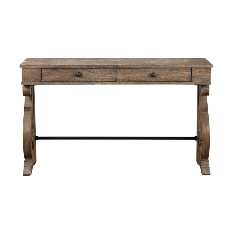 Sherwood Occasional 2 Drawer Console Table Brown - Treasure Trove Accents