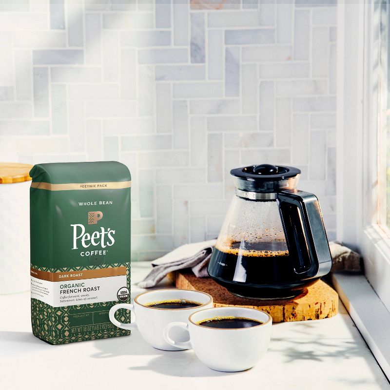Peet's Organic French Ground Whole Bean Coffee - 18oz