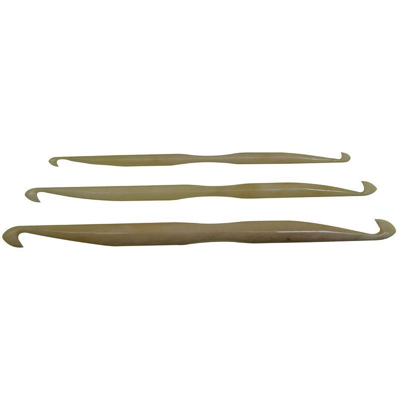 Lacis Double-Ended Bone Crochet Hooks 3/Pkg-D4/3mm - 3", F6/4mm - 3.5", J10/6mm - 4"