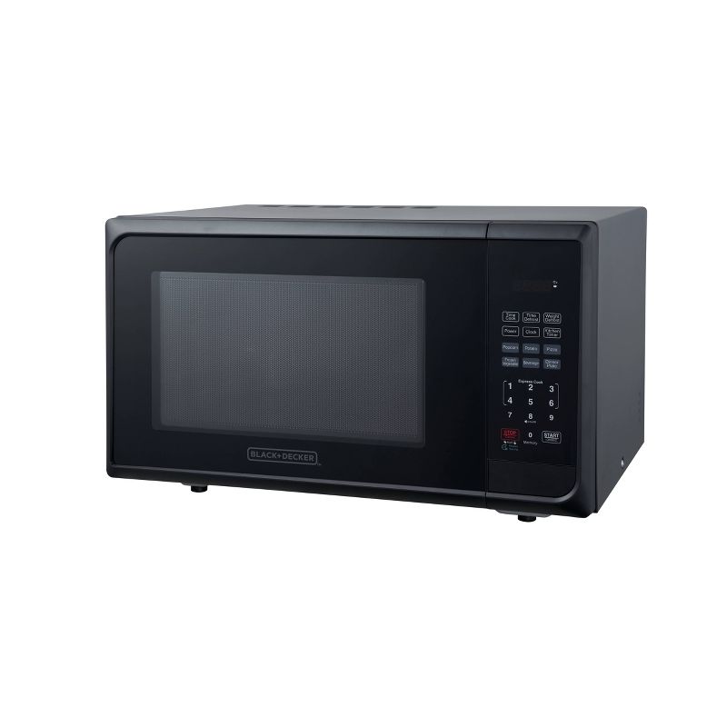 BLACK+DECKER 1.1 cu ft 1000W Microwave Oven - Stainless Steel Black