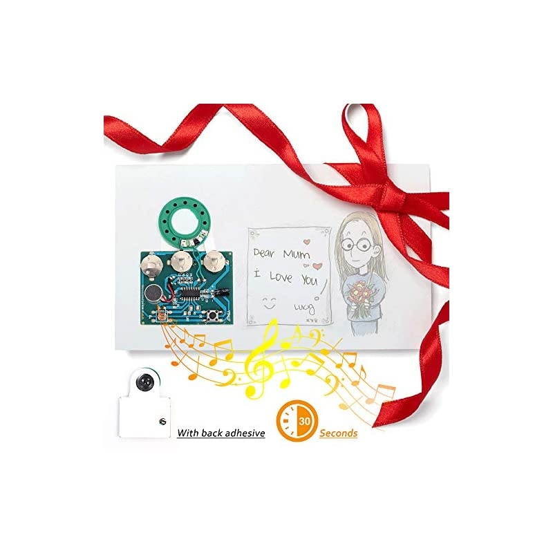 Recordable Sound Module Button Control 8M MP3 WAV Music Voice Player Programmable Board with Speaker for Mothers Day DIY Music Box Greeting Card Creative Gift