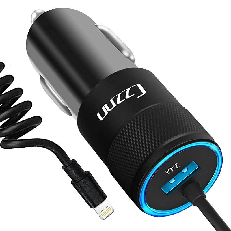 Charger, 24W/4.8A Compatible with iPhone 12/11/XR/XS/X/Pro Max 8/7/6/6S Plus 5S/5C/SE2, iPad Air Mini Pro USB Port Fast Cable Charger Adapter(CC001 Black)