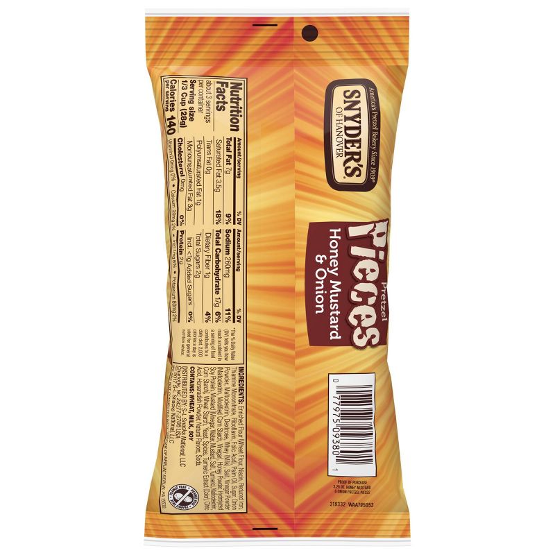 Snyder's of Hanover Honey Mustard & Onion Pretzel - 3.25oz