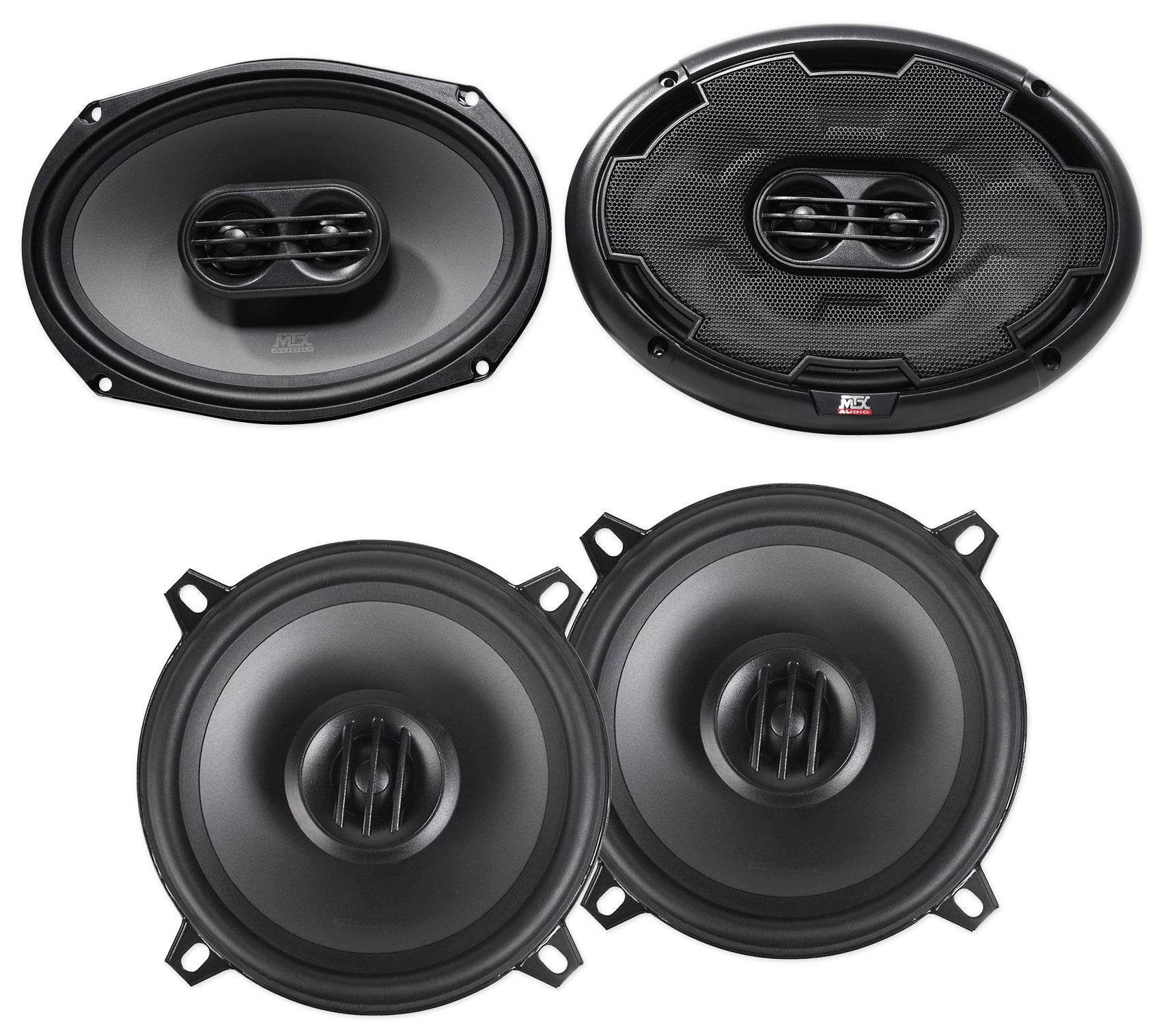 (2) MTX THUNDER693 6x9" 400 Watt 3-Way Car Speakers+(2) THUNDER52 5.25" Speakers