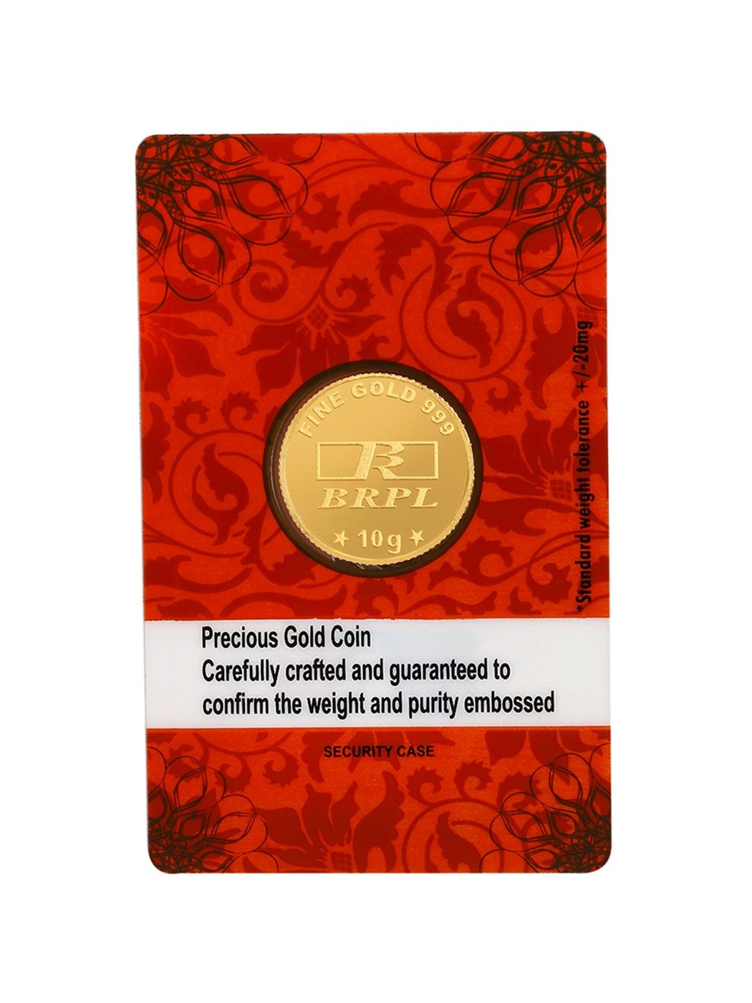 Bangalore Refinery 24k (999) 10gm Gold Coin