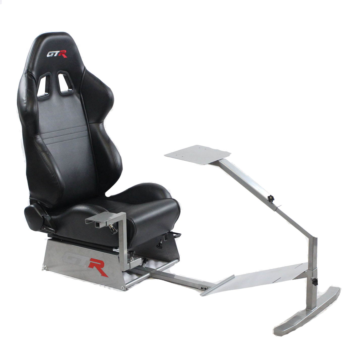 GTR Simulator Touring Model with Real Racing Seat, Driving Simulator Cockpit Gaming Chair with Gear Shifter Mount