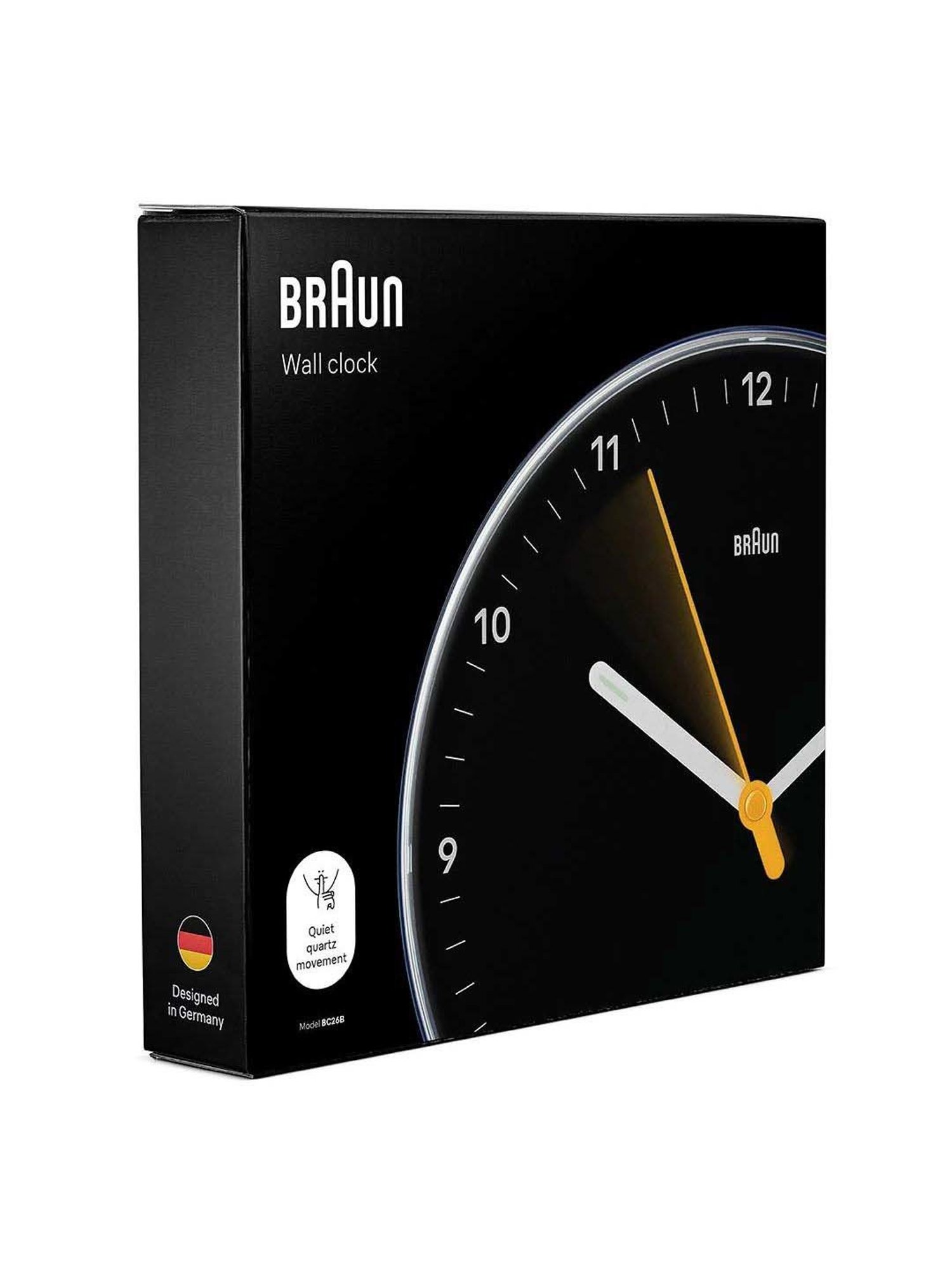 Braun Black Digital Alarm Clock With Snooze & Negative LCD Display