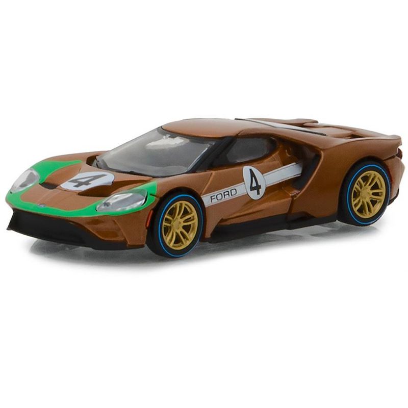 2017 Ford GT #4 Tribute to 1966 Ford GT40 Mk II Brown "Ford Racing Heritage" Series 2 1/64 Diecast Model by Greenlight