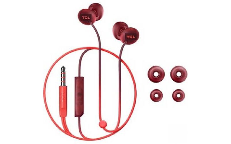TCL Sunset Orange In-ear Headphones with Mic - SOCL300OR - Stereo - Wired - 28 Ohm - 10 Hz - 23 kHz - Earbud - Binaural - In-ear