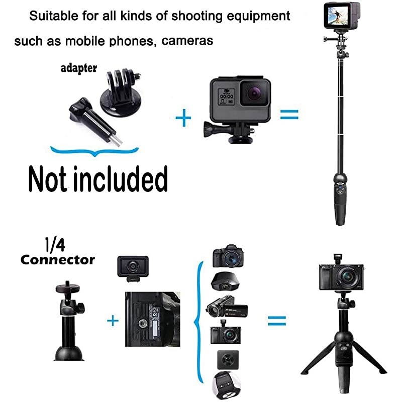 Stick, 40 inch Extendable Stick Tripod,Phone Tripod with Wireless Remote Shutter Compatible with iPhone 12 11 pro Xs Max Xr X 8Plus 7, Android, Samsung Galaxy S20 S10,Gopro and More