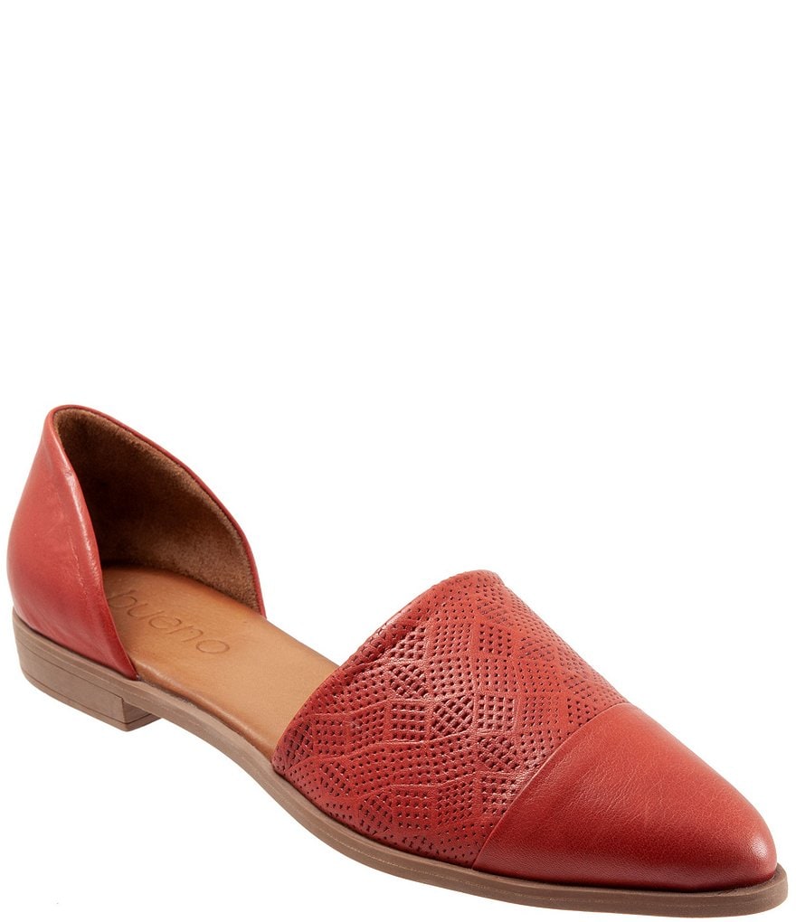 Bueno Bella Perforated Leather d'Orsay Flats