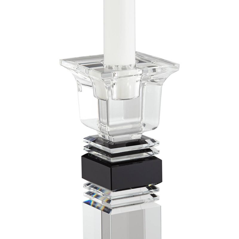 Dahlia Studios Black Crystal Taper Candle Holder Set of 3