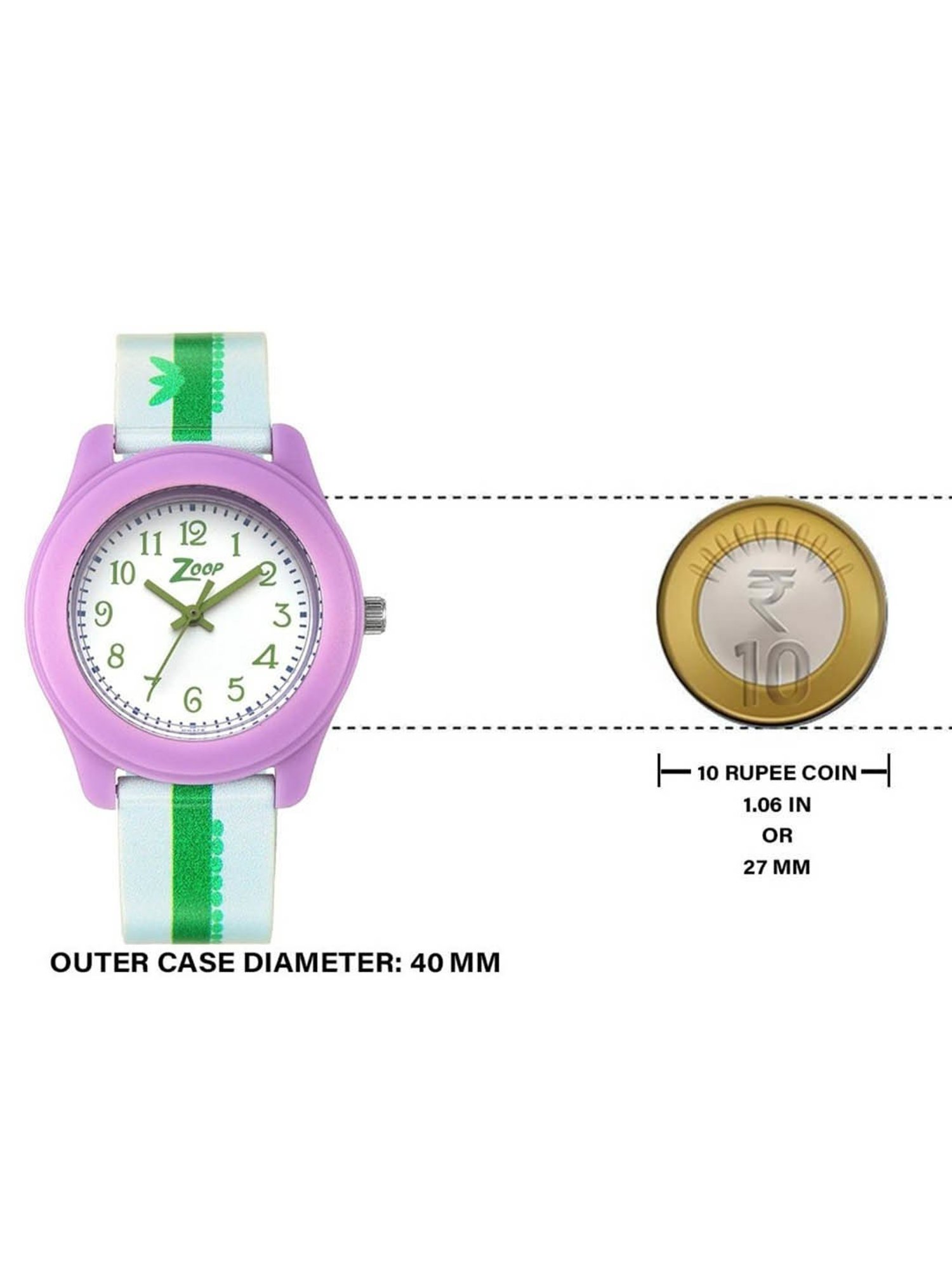 Zoop NS26019PP33W Unisex Analog Watch