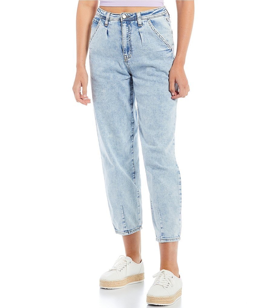 GB High Rise Barrel Cropped Leg Jeans
