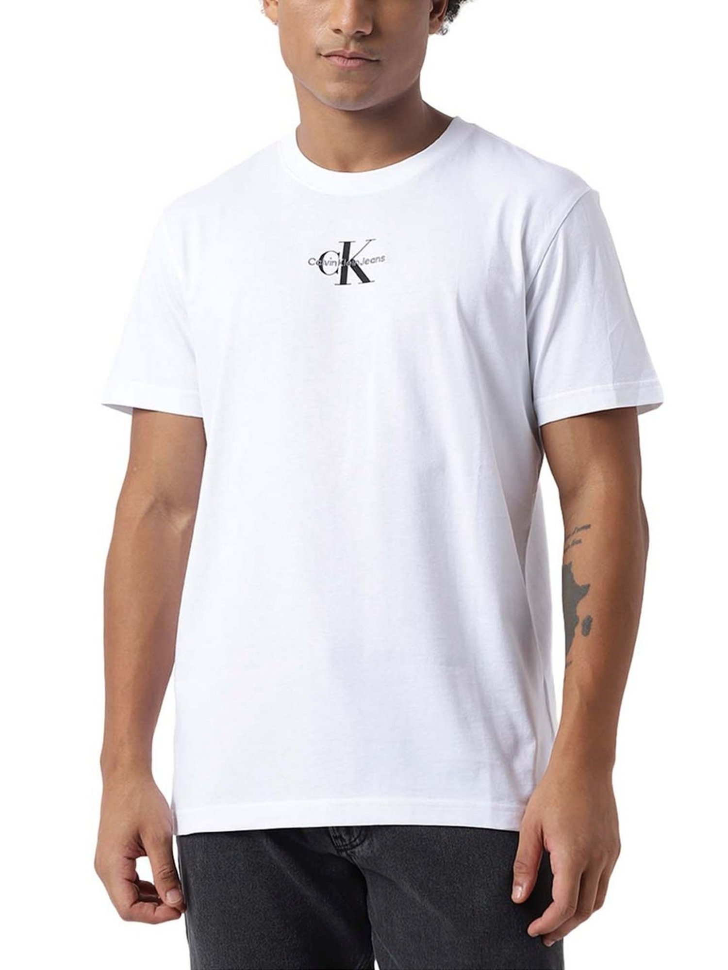 Calvin Klein Jeans Bright White Logo Regular Fit T-Shirt
