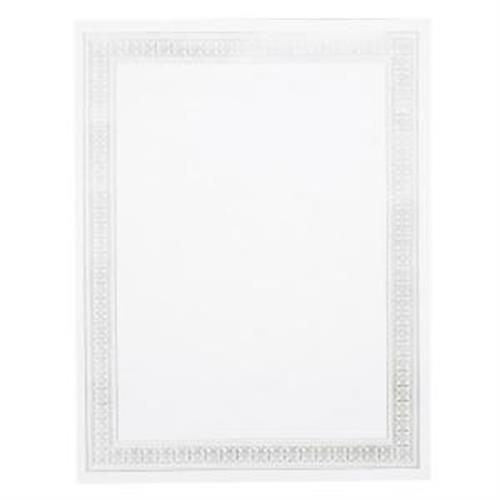 Geographics Silver Flourish Foil Certificate 12 EA/PK