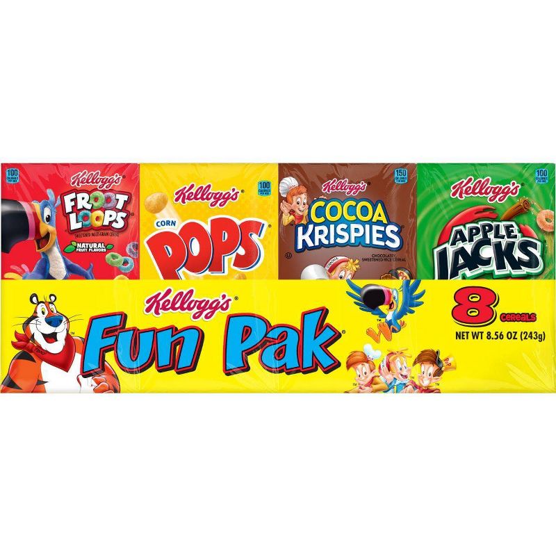 Fun Pack Breakfast Cereal - 8ct - Kellogg's