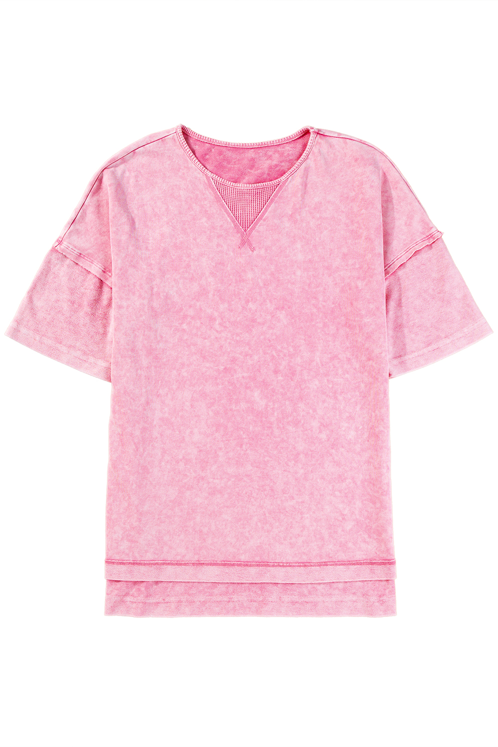 White Tie-dye Print Oversized Boyfriend T Shirt