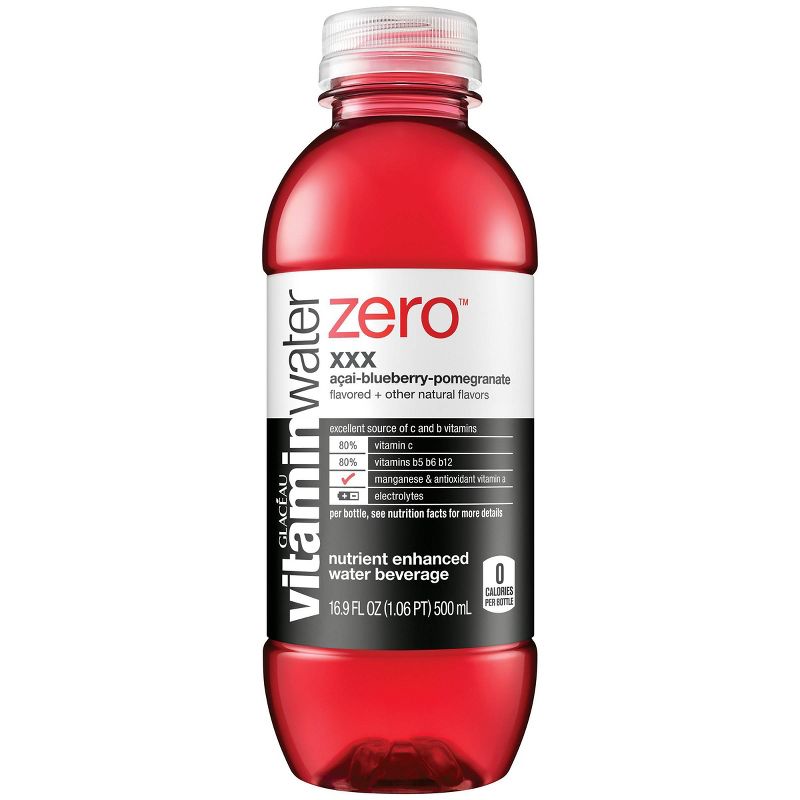 vitaminwater zero xxx açai- blueberry- pomegranate - 6pk/16.9 fl oz Bottles