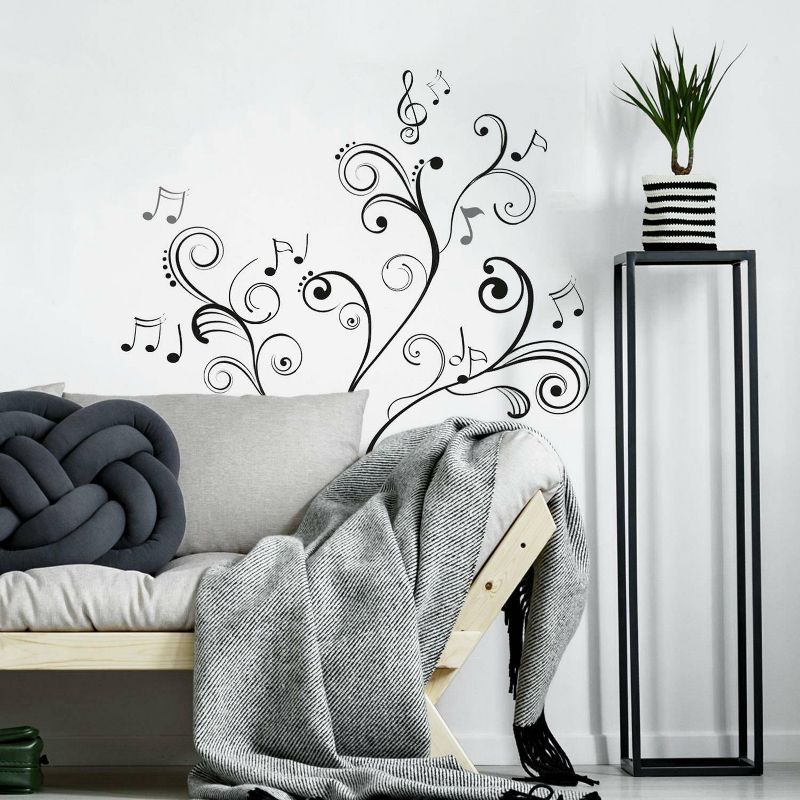Music Note Scroll Peel and Stick Wall Decal - RoomMates