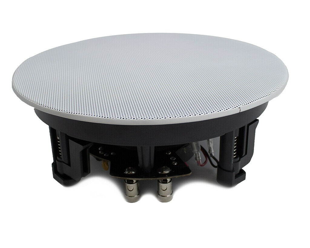 6.5" 100W Round Ceiling Tilt Angle Speaker Flush Wall Home Audio System White