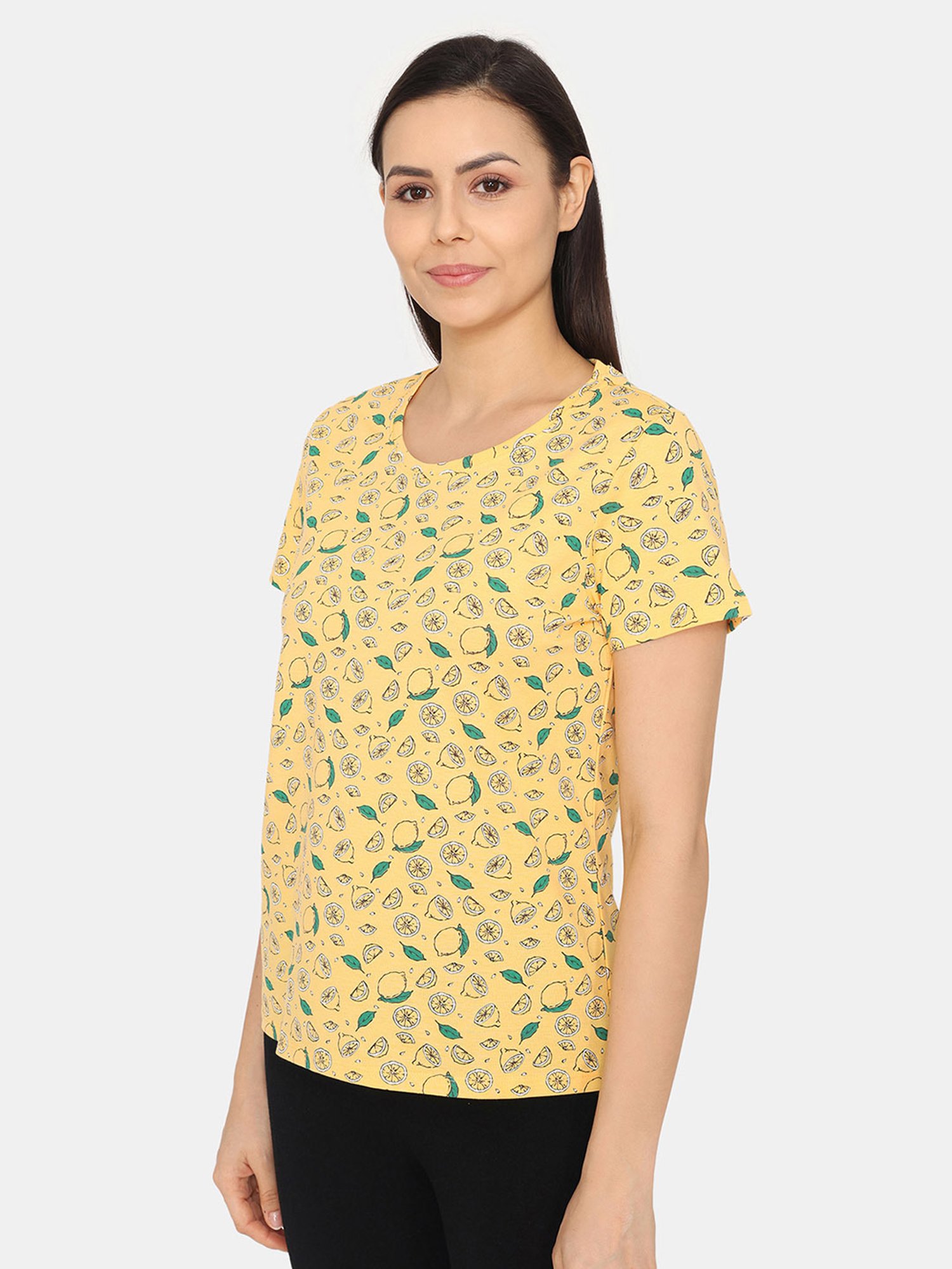 Rosaline by Zivame Green & Yellow Printed T-Shirt - Pack of 2
