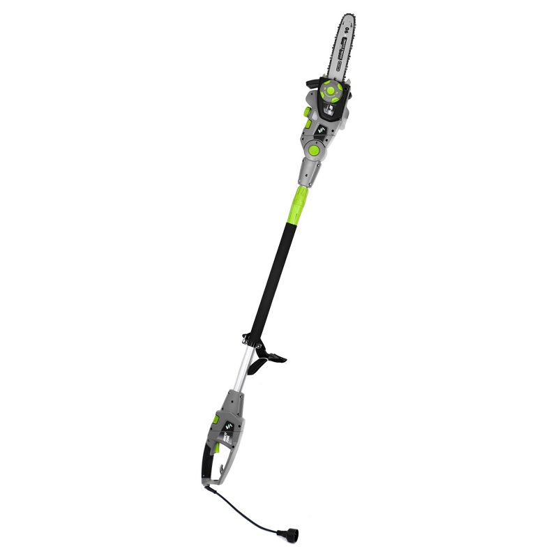4 In 1 Multi Tool - 120 Volts And 468 Watts Chain Saw, Hedge Trimmer, Pole Saw And Pole Hedge Trimmer - Gray - Earthwise