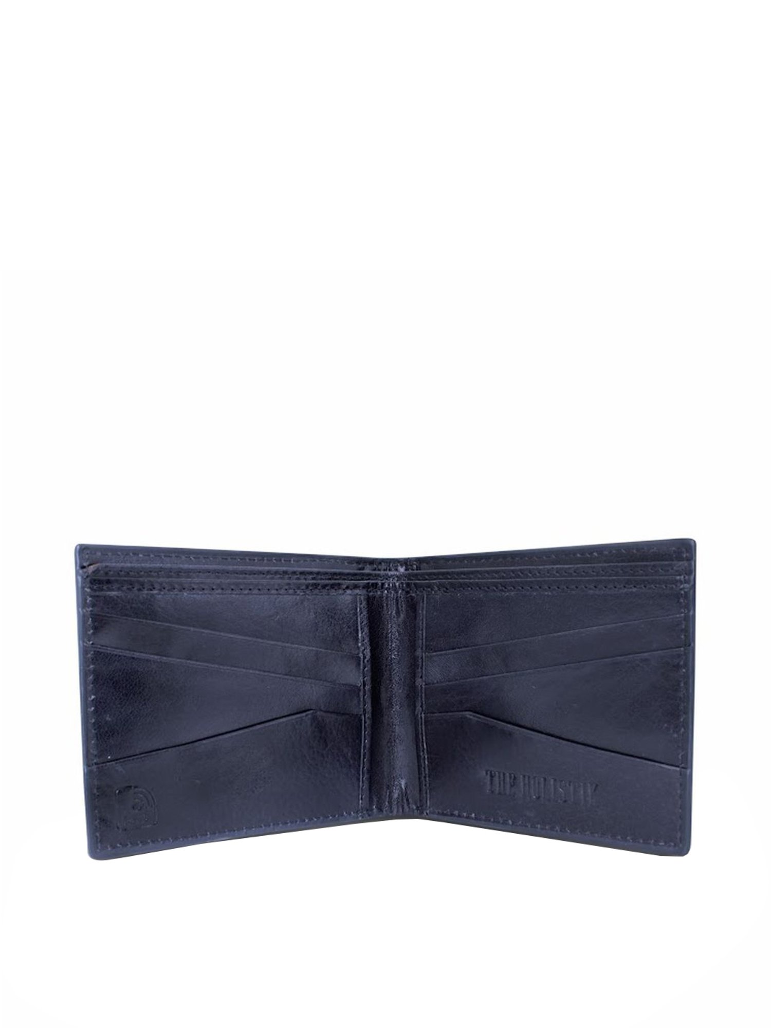THE HOLISTIK Delta Black Casual Leather Bi-Fold Wallet for Men