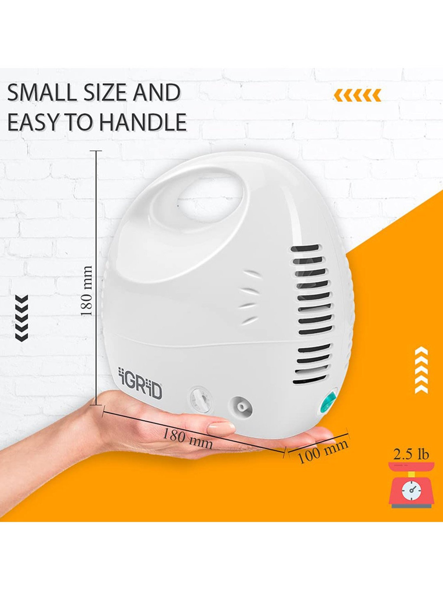 iGRiD IG1614N Compact Compressor Asthma Nebulizer (White)