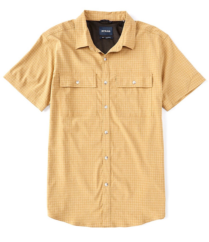 prAna Garvan Performance Stretch Short-Sleeve Woven Shirt