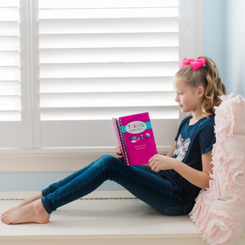 Travel Journal for Kids 8.5"x5.5" Pink - Kahootie Co
